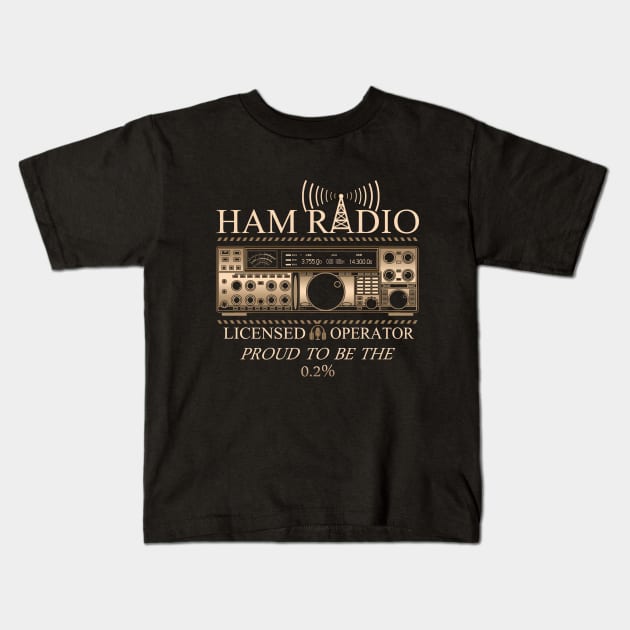 Ham Radio - Licensed Operator Kids T-Shirt by amarth-drawing